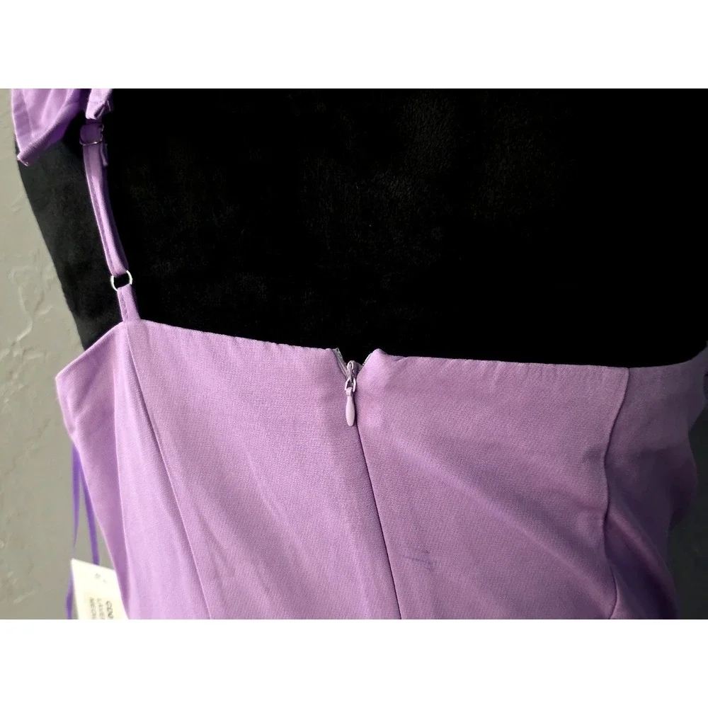 TCEC Asymmetrical One‎ Shoulder Ruffle Dress Size Medium Lavender CD01911